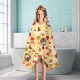 thumbnail image 6 of Fall Hedgehog and Leaves Hooded Bath Towel，50"x30" for Ages 3 To 12 Kids, Quick Dry Lightweight Soft Microfiber Hood Beach Towel Cover Up for Kids, 6 of 7