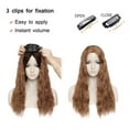 thumbnail image 4 of MY-LADY Synthetic 20Inch Clip in Hair Topper Long Curly for Women Corn Wave Hair Perm Deep Wave Style Clip on Secret Toupee Hairpiece Middle Partlight brown, 4 of 8