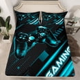 thumbnail image 2 of Castle Fairy Abstract Gamepads 4 Pieces Queen Sheet Sets,Video Game Ultra Soft Flat Sheet,Geometric Honeycomb Queen Fitted Sheet,Breathable Hexagon Home Decor, 2 of 7