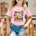 thumbnail image 2 of Shirts for Girls Print Back to School Shirt School Tee Kindergarten Shirts for Girls Kids T Shirt Children Z0G-Pink, 130, 2 of 4