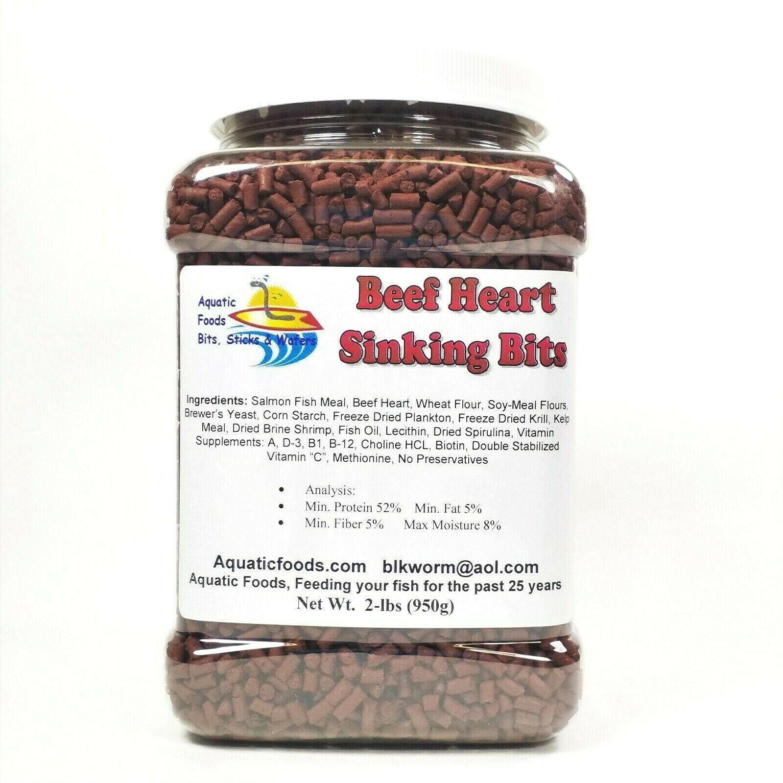 Beef Heart Sinking Bits, Perfect for Discus, Cichlids & All Types of