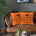 thumbnail image 5 of Halloween Throw Pillow Covers, Happy Halloween Pumpkin Halloween Decorations Square Pillow Cases with Invisible Zipper for Bed Couch Sofa, Farmhouse Halloween Decor-2 Pack 20x20, 5 of 6
