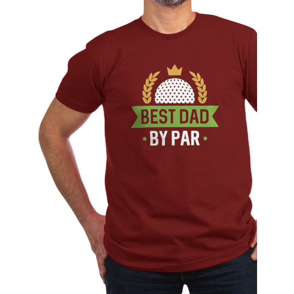CafePress - Best Dad By Par Men's Fitted T Shirt (Dark) - Men's Fitted T-Shirt
