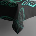 thumbnail image 5 of Blue Green Butterfly Pattern Square Tablecloth,Waterproof Square Table Cover,Wipeable Spillproof Washable Table Cover for Home Kitchen Party Decor 42"X42"(107x107cm), 5 of 6