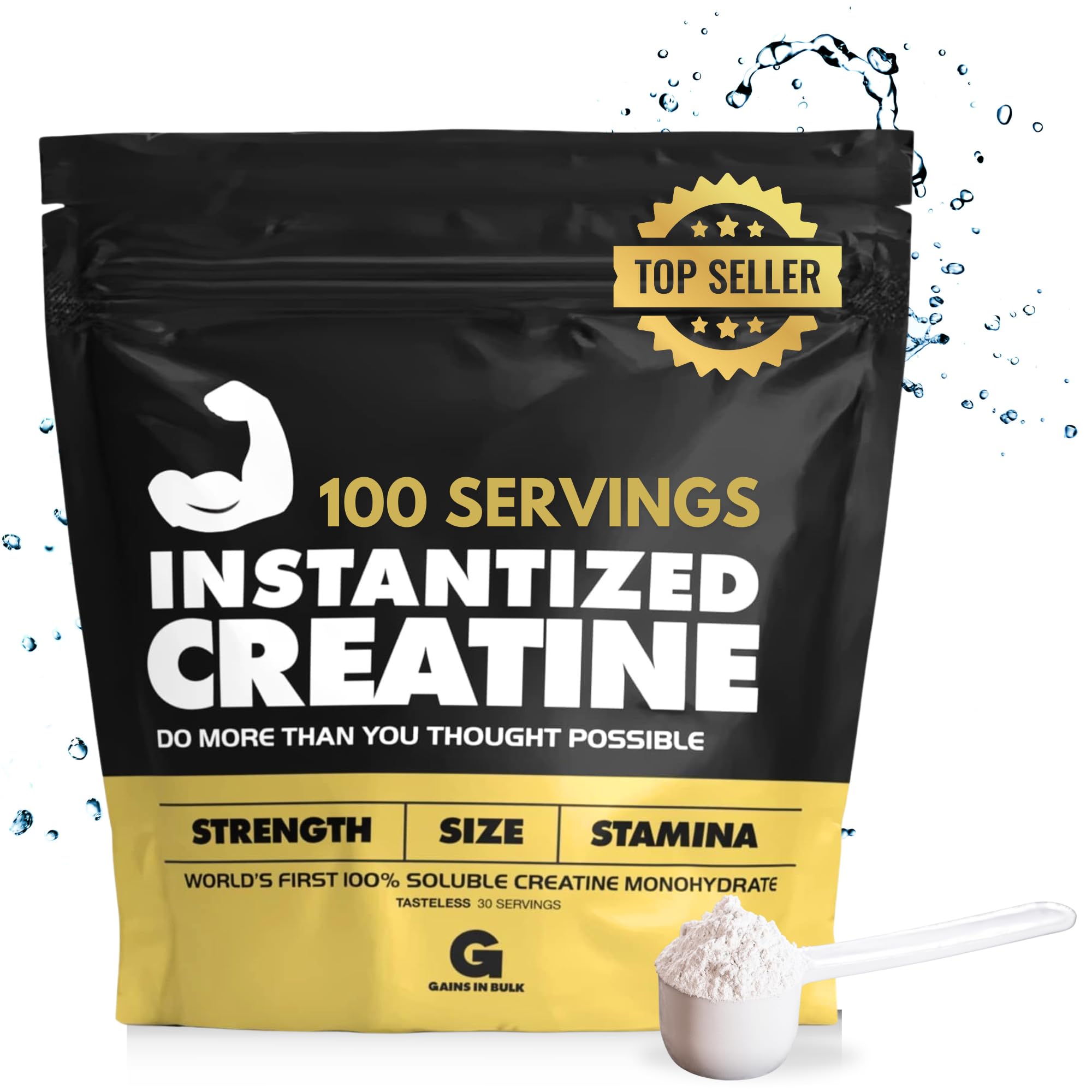 Instantized Creatine Monohydrate Gains in Bulk, Worlds First 100% ...