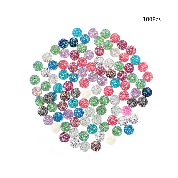SOPOTUTU 100pcs Round Flatback Embellishments for Crafts, Wedding Decor, Scrapbooking, Projects, and Party Supplies