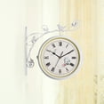 thumbnail image 4 of Decoración de Jardín Sunnimix Reloj Colgante de Pared Doble Cara Blanco, 4 of 8