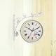 thumbnail image 4 of Reloj de pared de doble cara con soporte colgante, diseño de gallo, estilo vintage para jardín, para interior. blanco, 4 of 8