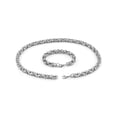 thumbnail image 6 of West Coast Jewelry Men's Stainless Steel Byzantine Chain Necklace (24") and Bracelet (9") Set, 6 of 6