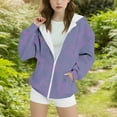 thumbnail image 2 of CAIVO Child Girls Hooded Zip Up Sweatshirt Long Sleeve Jacket Outerwear Long Sleeve Pullover Tops For Teen Girls Lightweight Casual Athletic Wear Boho Wear, 2 of 5
