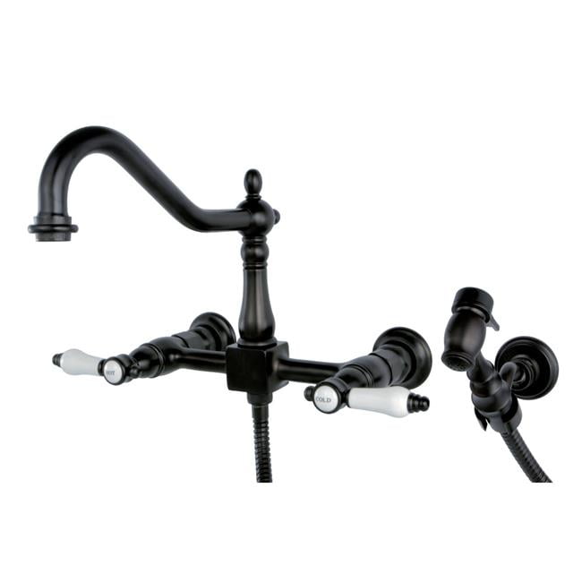 8 In Victorian Wall Mount Centerset Kitchen Faucet With