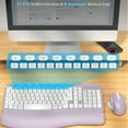 thumbnail image 6 of Ergonomic Wireless Keyboard and Mouse Combo, Leather Cushioned Palm Rest, Wave Keys, Silent Typing, 2.4G Lag-Free-Wagpak-Purple, 6 of 7