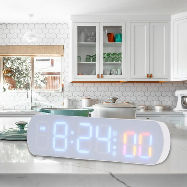 Reloj Despertador digital BLESIY Silencioso Brillo ajustable Reloj de mesa multifuncional