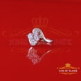 thumbnail image 4 of King of Bling's 925 Sterling White Silver 1.25ct CZ Flower 7 stone Laxury Womens Ring Size 7, 4 of 12