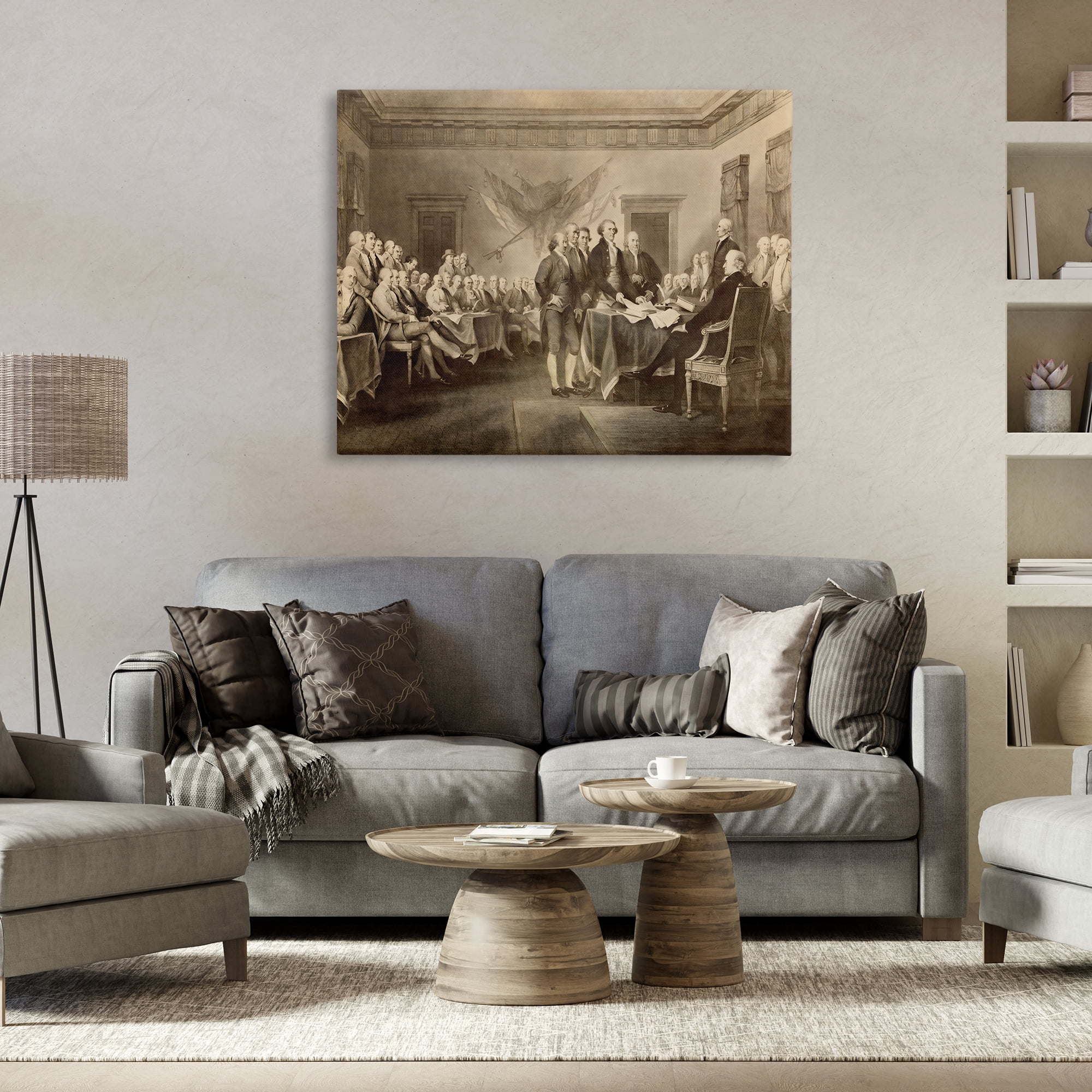 Stupell Industries Historical Signing Of Declaration Canvas Wall Art, design by Arlington Prints