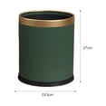 thumbnail image 3 of Open Top Trash Can Kitchen Trash Bin Dustbin Rustic Waste Container Waste Can Garbage Can for Home Dining Room Dorm Farmhouse Deep Green, 3 of 8