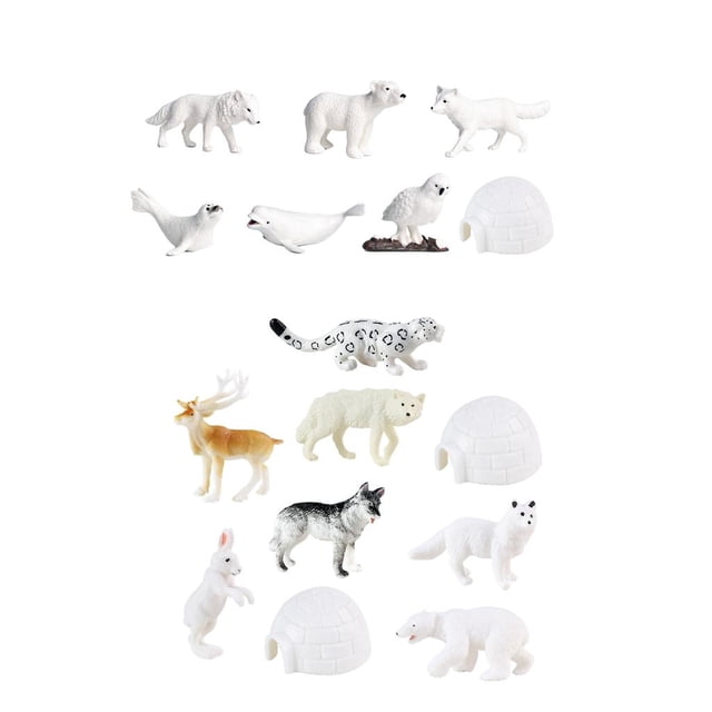 Realistic Arctic Animal Model Playset Party Favor Figures Set Toys for Kids Zulema none