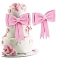 thumbnail image 6 of 2 Pcs Bow Cake Toppers for Princess Birthday Cake Decorations Coquette Cake Decors Bowknot Party Decorations, 6 of 8