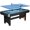 Blue, variant on 6FT 2-in-1 Pool Table with Ping Pong Top, Multi-Game Billiard Table with Balls, Cues & Paddles, No Ball Return Design Family Recreation Game Table for Home Game Room, Blue