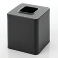 thumbnail image 4 of mDesign Metal Square Tissue Box Cover for Bathroom - Black, 4 of 6