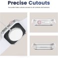 thumbnail image 4 of 2 Pcs Case with Screen Protector for Apple Watch Series 7 41mm, Full Protective Guard Bumper Hard PC HD Tempered Glass Cover Compatible for iWatch 41mm Accessories (41 mm, Silver+Sliver), 4 of 5