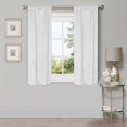 thumbnail image 2 of Superior Wave Blackout Rod Pocket Curtains Panel Set, Snow White, 26" x 63", 2 of 7