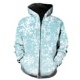 thumbnail image 1 of Sudadera con capucha y cremallera para hombre, diseño de copos de nieve de invierno, estilo hip hop, Harajuku, con estampado 3D, genial, con capucha, para primavera, 1 of 6