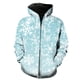 thumbnail image 1 of Sudadera con capucha y cremallera para hombre, diseño de copos de nieve de invierno, moda de primavera, unisex, informal, divertida, con estampado 3D de Harajuku, para adolescentes, de gran tamaño, 1 of 6
