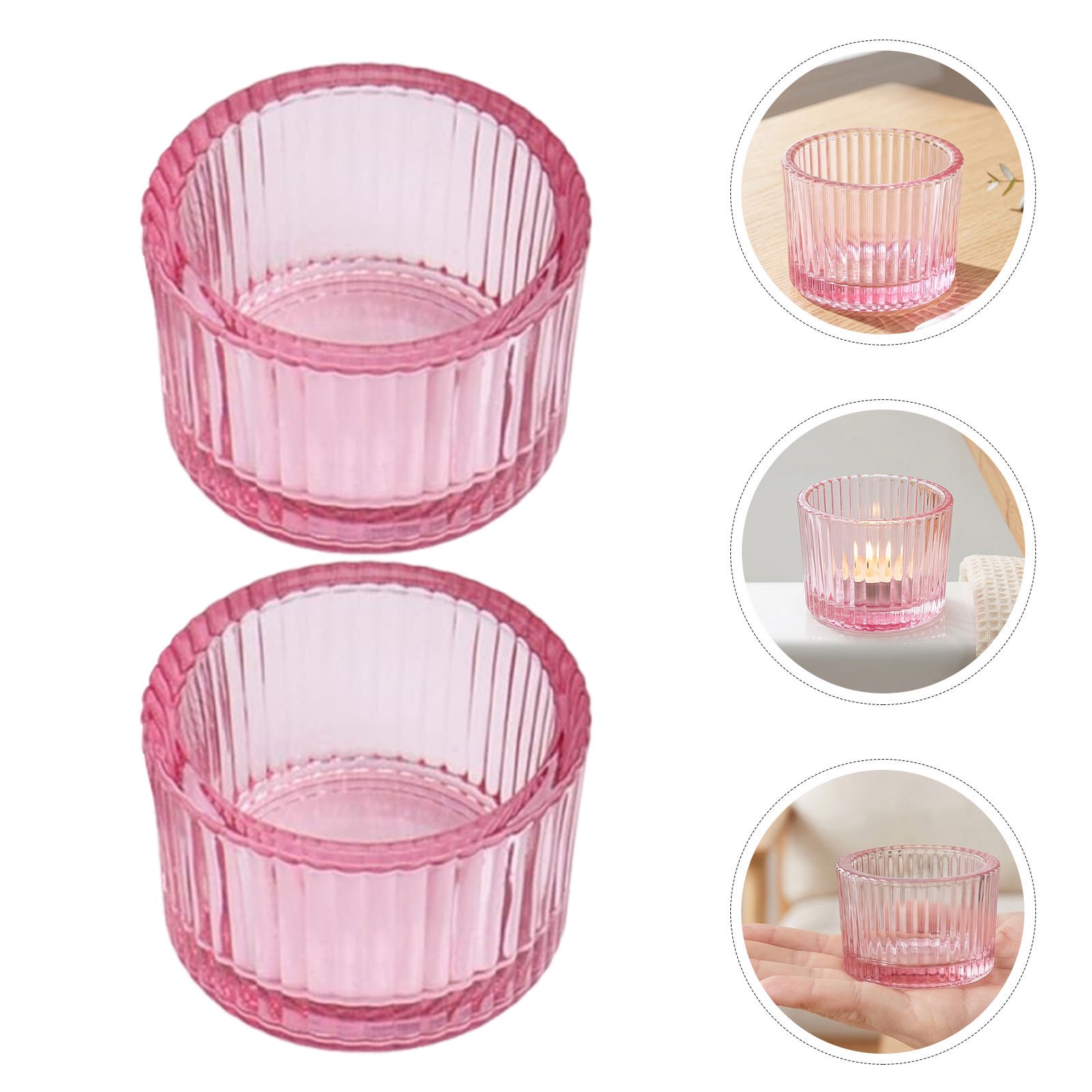CRILSTYLEO 12Pcs Glass Tealight Candle Holders for Christmas and Wedding Party Decor