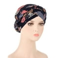 thumbnail image 2 of Stretchy Turban Beanie Turban Beanie for Cancer Alopecia Women Turban Caps Beanie Turban Head Wraps Hair Cover Soft Hat for Hair Loss Cover Cap Head Chemo Headwear for Women Wrap Hat, 2 of 3