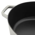 thumbnail image 4 of Staub Cast Iron 6.25-qt Shallow Oval Dutch Oven - White Truffle, 4 of 6