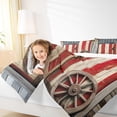 thumbnail image 4 of Homewish Retro US Flag Bedding Comforter Set for Child, Rustic Farmhouse Twin Comforter Sets, Countryside Theme Bedding Set, Super Cozy Room Decor, 2-Piece, 4 of 8