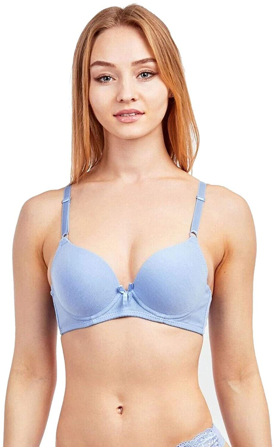 6 Piecec Full Cup Pushup Underwired Push Up Bra B and C Cup (34B