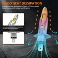 thumbnail image 3 of 2PCS H1 LED Headlight Bulb Conversion Kit High Low Beam 100W 6500K Super White, 3 of 10