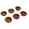thumbnail image 5 of Clay Diya with Cotton Wicks 6 PCS Set Diwali Hindu Religious Indian Item Gifts Oil Lamp Set, 5 of 7