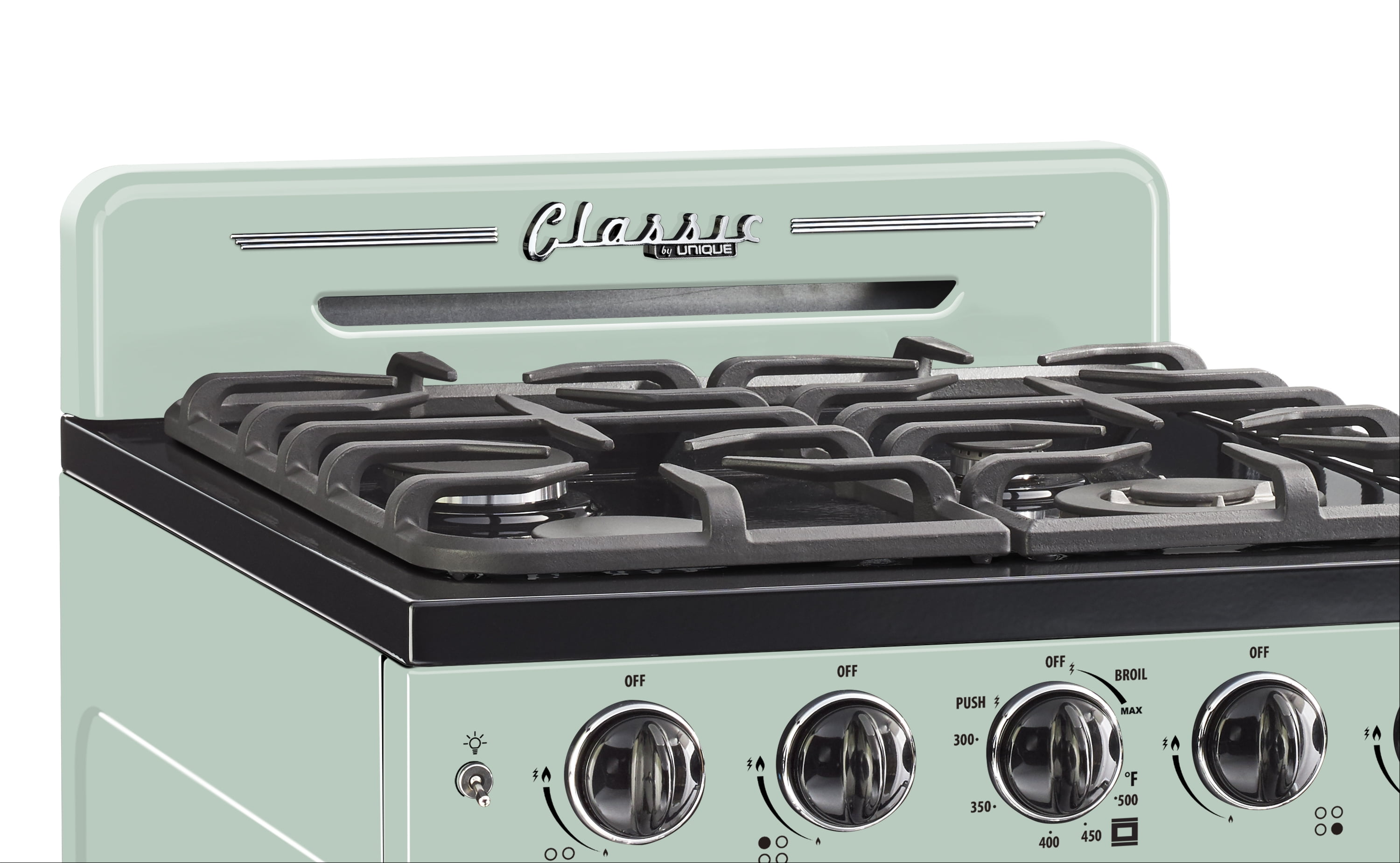Unique Classic Retro 24" 2.9 cu/ft Freestanding Gas Range with Convection Oven and Sealed Burners