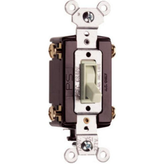 664LAGCC12 4 Way Toggle Switch, 15A, Light Almond