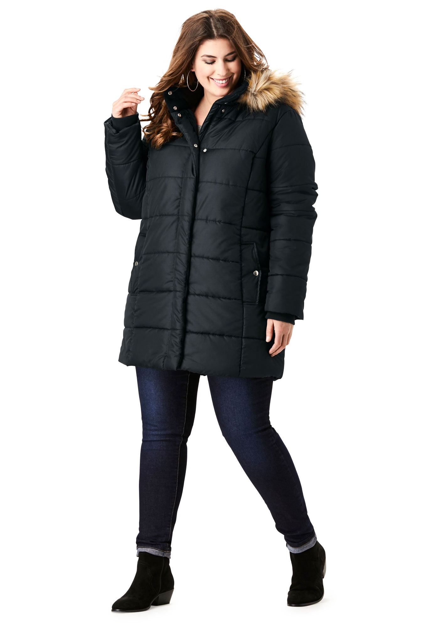 plus size quilted winter coats