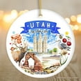 thumbnail image 2 of Artistic Utah State Themes and Landmarks Christmas Ornament, 2 of 7