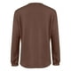 thumbnail image 4 of Conjuntos de maestra/o,Camiseta de manga larga con cuello en V para mujer, blusa informal de poliéster, top liso para uso diario, sopatenor, 4 of 7