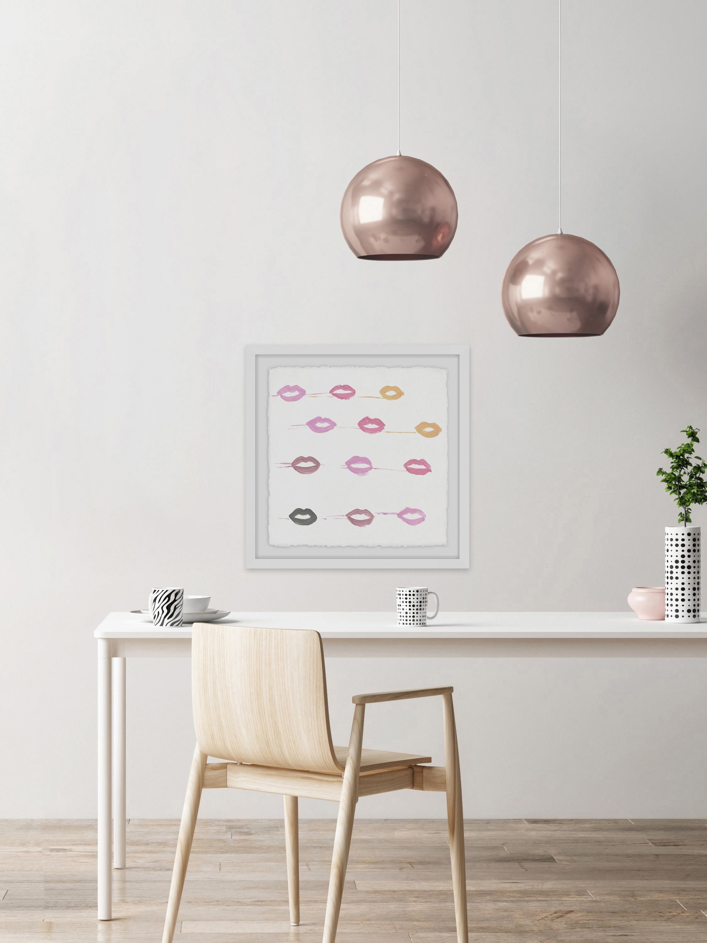 Flying Lips II Framed Painting Print