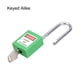 thumbnail image 2 of Candados de bloqueo y etiquetado con grillete de 1-1/2 pulgadas, llave igual, candado de seguridad de plástico verde hierba, 2 pcs, 2 of 4