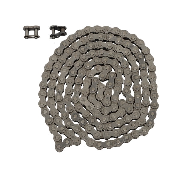 35 Roller Chain 5ft with Free Connecting Link - Heavy Duty for Go Kart, Mini Bike