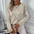 thumbnail image 7 of Women's Sequin Knit Sweater Tops Crew Neck Sweatshirt Long Sleeve Blouse Comfort Casual Pullover Sweater Blouses Casual Tops Comfy Fall Fashion Outfits Winter Clothes 2025, 7 of 7