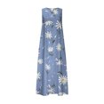thumbnail image 4 of Robe d'Été Boho Mode Femme Col en V Sans Manches avec Poches Imprimée Robes pour Femmes 2023 Décontractée en Liquidation, 4 of 5