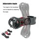 thumbnail image 3 of Soidarity Vástago del manillar de la bicicleta, horquilla delantera, aleación de aluminio de 31,8 MM, extensor de bicicleta ajustable de 85 grados, Ciclismo Rojo 28.6 mm 110 mm Soidarity OD021782-05, 3 of 6
