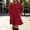 Red, variant on YTCAMLO Plus Size Fall Dresses for Women Casual Ruched Crew Neck Midi Dress Puff Long Sleeve A Line Dress High Waist Casual Dress