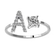 thumbnail image 3 of Qarigey Anillo abierto con letras mayúsculas, anillos de compromiso seguros reutilizables portátiles, joyería para interiores y exteriores, Type6 NO6, 3 of 6