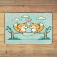 thumbnail image 5 of ZICANCN Smiling Romantic\r\nFoxes Area Rugs Doormat , Facecloth Non-Slip Floor Mat Rug for Living Room Kitchen Sink Area Indoor Outdoor Entrance 36"x24", 5 of 9