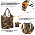 thumbnail image 4 of 5 Pack Foldable Shopping Bag,Halloween Spider Bat Pattern Reusable Grocery Bags with Pockets,Large Reusable Tote Bags with Handles Waterproof & Lightweight, 4 of 6